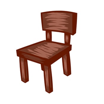 old chair illustration vector