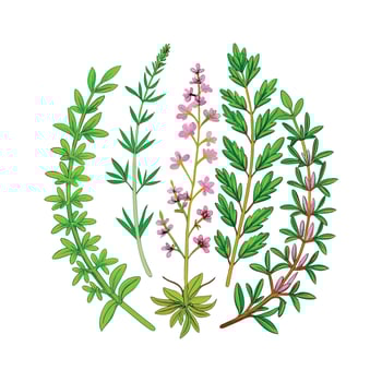 Realistic Beautiful Herbs Illustration vector