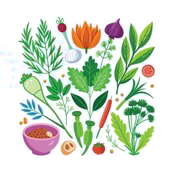 Realistic Beautiful Herbs Illustration vector