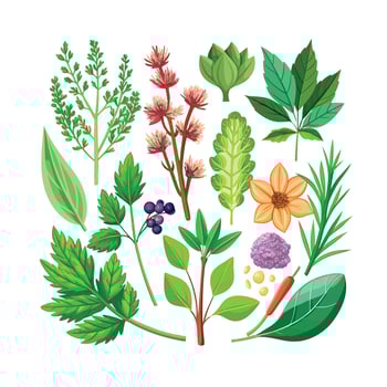 Realistic Beautiful Herbs Illustration vector