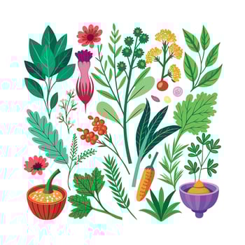 Realistic Beautiful Herbs Illustration vector