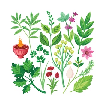 Realistic Beautiful Herbs Illustration vector