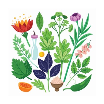 Realistic Beautiful Herbs Illustration vector