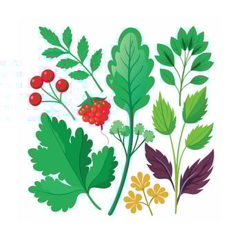 Realistic Beautiful Herbs Illustration vector