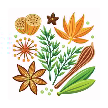 Realistic Beautiful Herbs Illustration vector