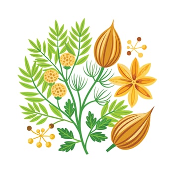 Realistic Beautiful Herbs Illustration vector