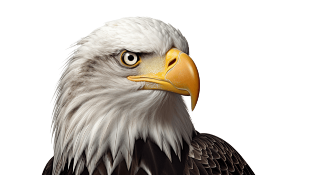 Bald Eagle isolated on transparent background png