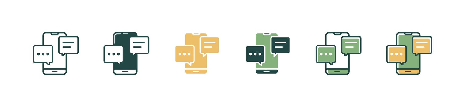mobile online communication discussion icon business meeting consultation dialogue symbol illustration vector