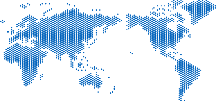Hexagon shape world map png