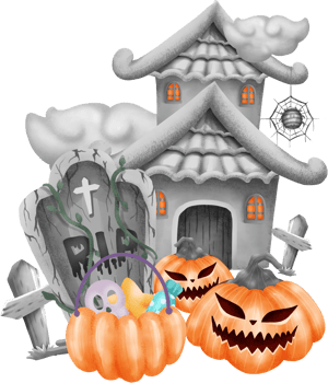 halloween watercolor elements png