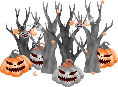 halloween watercolor elements png