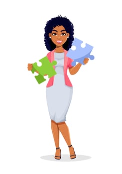 African American business woman vector