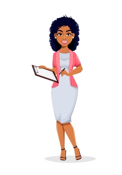 African American business woman vector