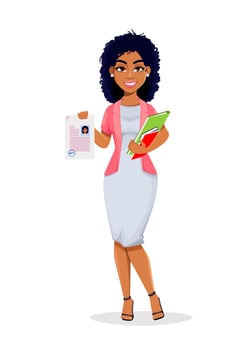 African American business woman vector