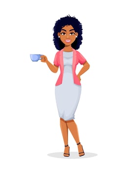 African American business woman vector