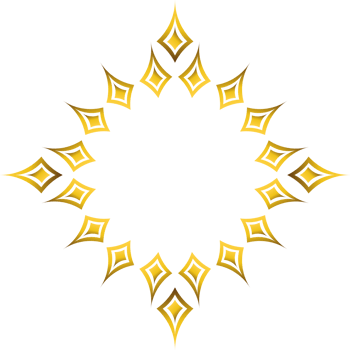 luxury golden floral frame decoration png