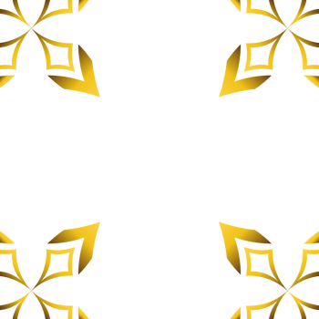 Luxury golden geometric frame png
