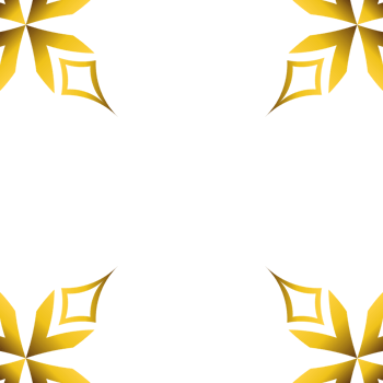 Luxury golden geometric frame png