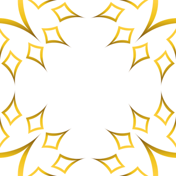 Luxury golden geometric frame png