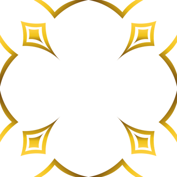 Luxury golden geometric frame png