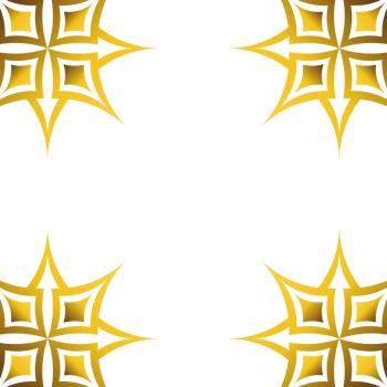 Luxury golden geometric frame png