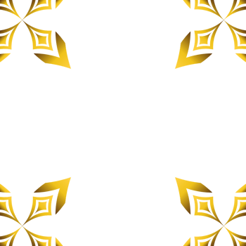 Luxury golden geometric frame png