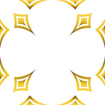 Luxury golden geometric frame png
