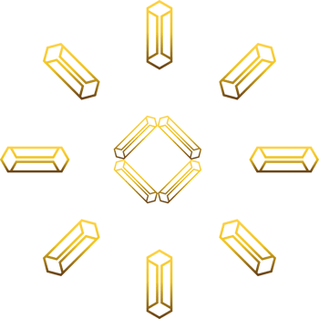 luxury golden geometry pattern element png