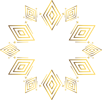 luxury golden geometry pattern element png