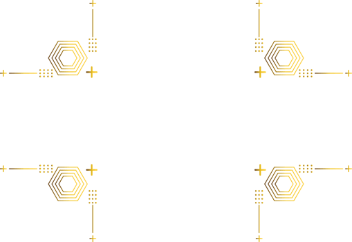 luxury golden geometry pattern element png