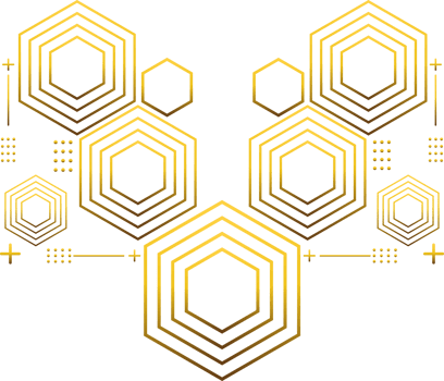 luxury golden geometry pattern element png