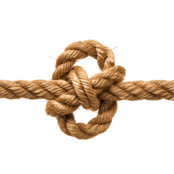 Rope knot isolated on a transparent background png