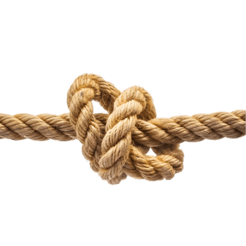 Rope knot isolated on a transparent background png