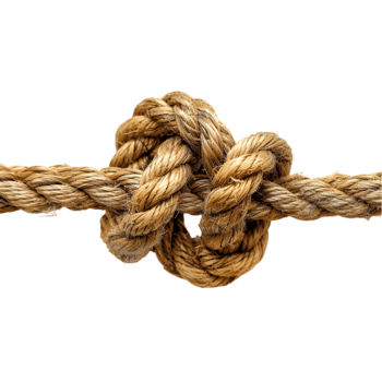Rope knot isolated on a transparent background png