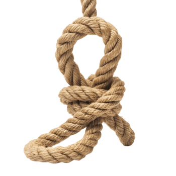 Rope knot isolated on a transparent background png