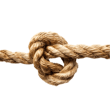 Rope knot isolated on a transparent background png