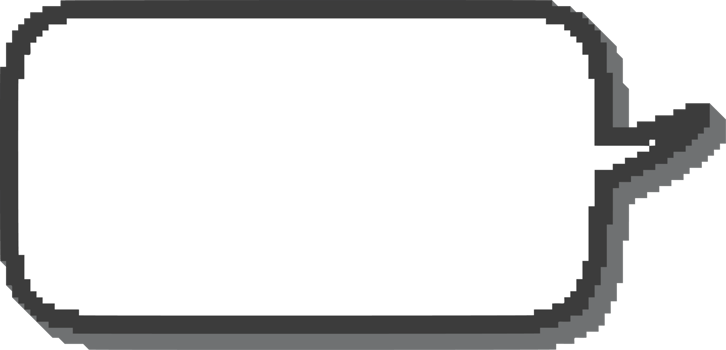 Pixel speech bubble for game design and chart. Retro chat box for dialog comment and messages. Conversation balloon shape. 8 bit cartoon element png