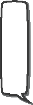 Pixel speech bubble for game design. Retro chat box for dialog comment and messages. Conversation balloon shape. 8 bit cartoon element png
