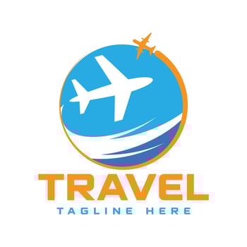 agency travel check business logo vector