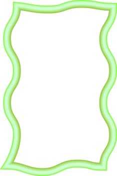 Wavy border frame. Squiggle edge rectangle. Neon color scallop shape. Retro groovy aesthetic element. Trendy 90s design for poster and invitation png