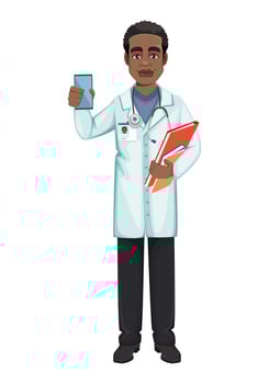 Doctor working during coronavirus outbreak Covid-19 vector
