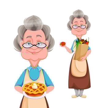Happy Grandparents day. Cheerful grandmother vector
