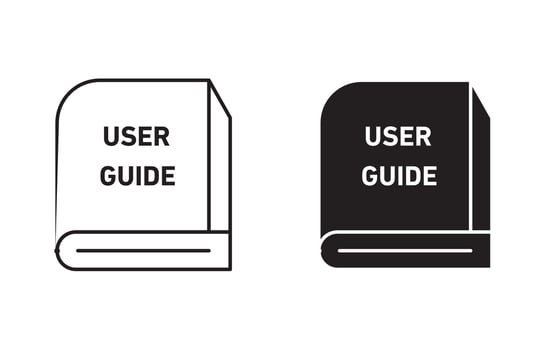 Guide outline icon collection or set. Guide Thin line art vector