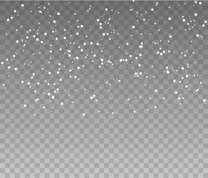 Falling snowflakes on transparent background vector