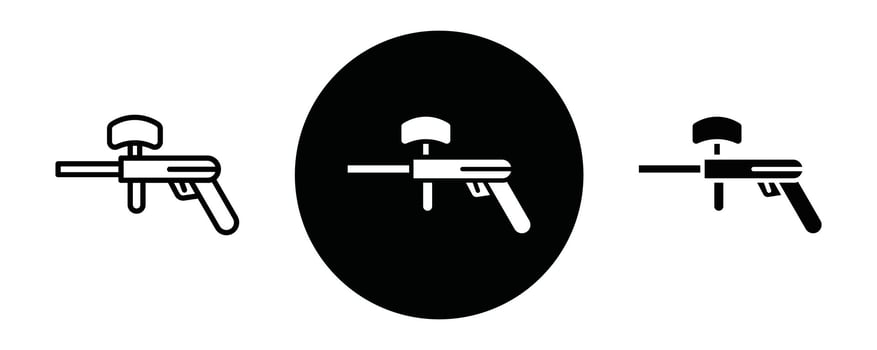Paintball outline icon collection or set. Paintball Thin line art vector