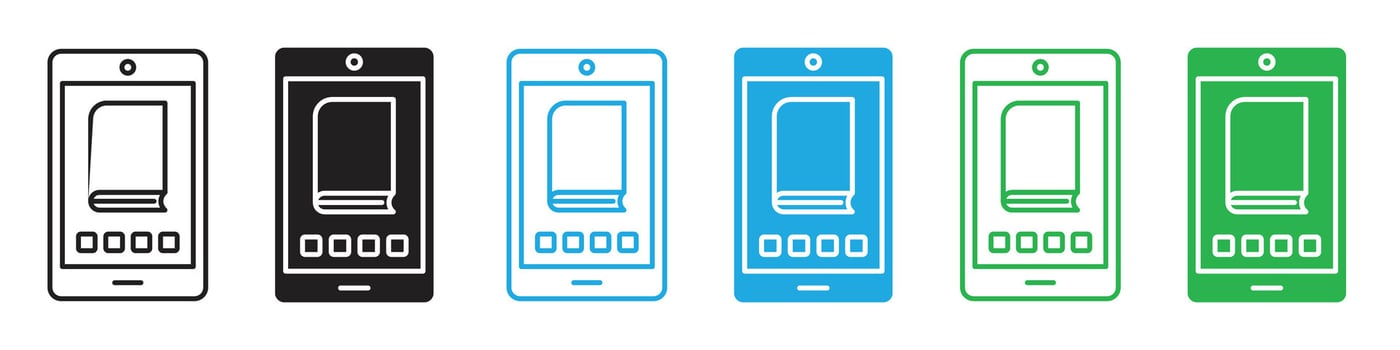 Ebook icon line art vector