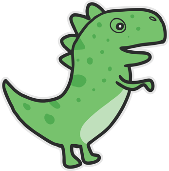 Cute sticker dinosaurs png