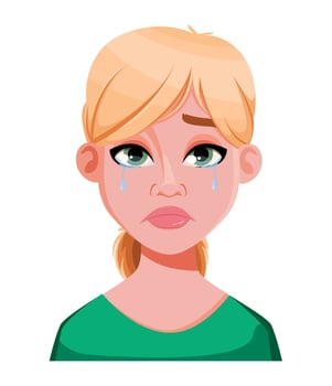 Face expression of beautiful doctor woman vector