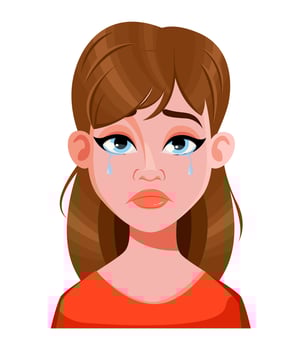 Face expression of beautiful woman vector