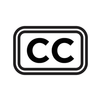 Closed Caption Emblem Emphasizing Inclusive Media Accessibility vector